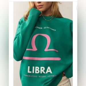 ANTHROPOLOGIE ZODIAC SWEATSHIRT Libra Size XXS